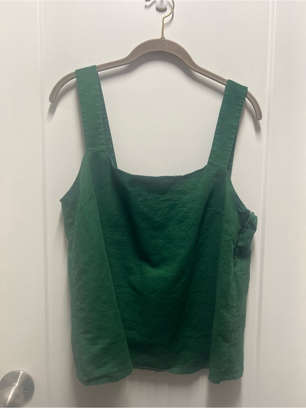 J Crew Emerald Green Square Neck Tank Top
